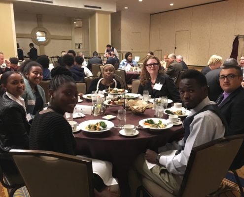 Students at Aero Club luncheon