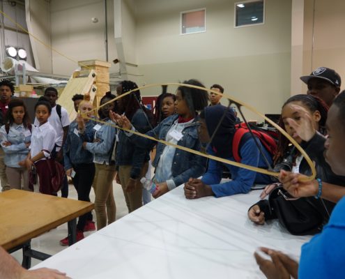 Dunbar High School students visit Aurora Flight Sciences HQ and design lab in Manassas, VA