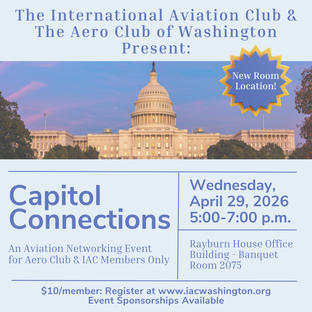 Pilot Networking Event Registration Closed: Aero Club & IAC Capitol Connections Networking ...
